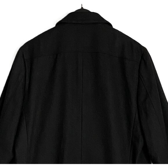 Nautica Overcoat Double-Breasted Men's 36 Regular Wool Blend Lined Black NEW - Picture 5 of 10